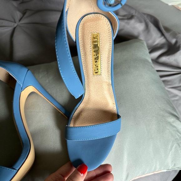 Women sandal , blue heeled sandals, UNUSED - Picture 7 of 7